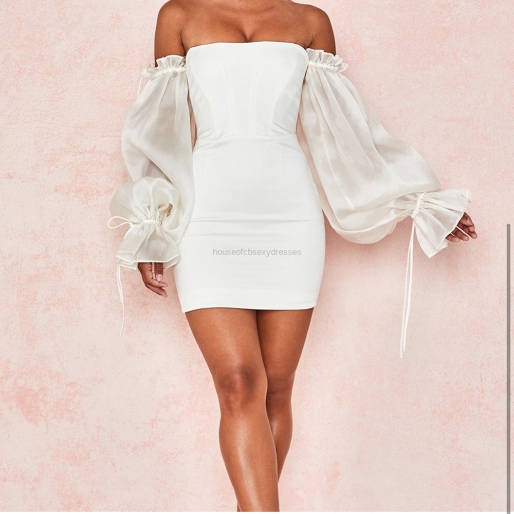 MARISA' IVORY SATIN CORSET DRESS